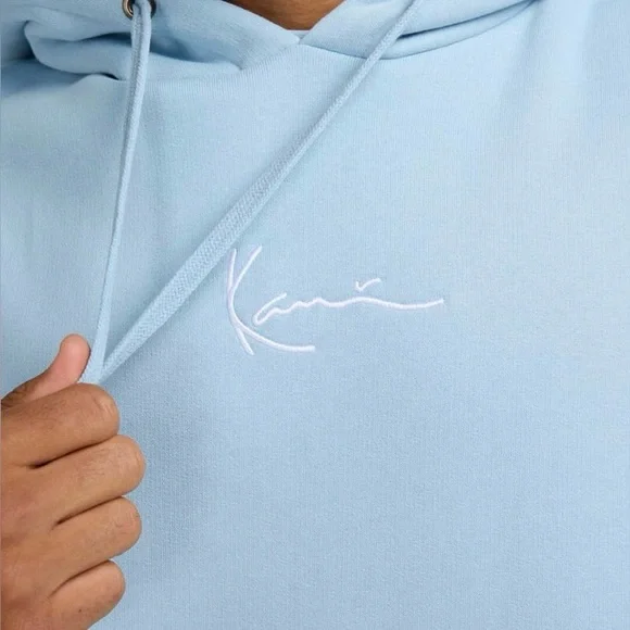 Karl Kani Signature Essential Pullover Hoodie | M | Light Blue NEW!! - Picture 5 of 14